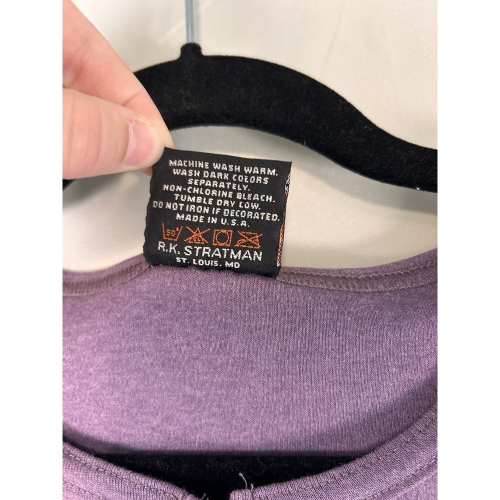 Harley Davidson Large Long Sleeve Shirt V Neck Purple Valley Forge Pennsylvania - Picture 4 of 6